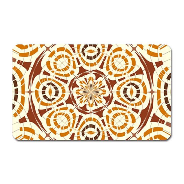 Brown And Tan Abstract Magnet (Rectangular)