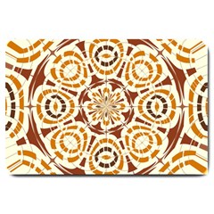 Brown And Tan Abstract Large Doormat  by linceazul