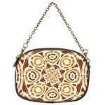 Brown And Tan Abstract Chain Purses (Two Sides)  Front