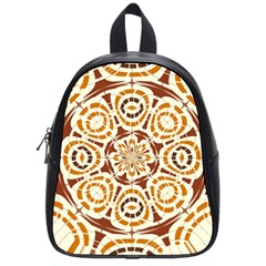 Brown And Tan Abstract School Bags (small)  by linceazul