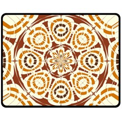 Brown And Tan Abstract Fleece Blanket (medium)  by linceazul