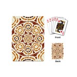 Brown And Tan Abstract Playing Cards (Mini)  Back