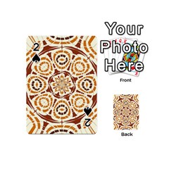 Brown And Tan Abstract Playing Cards 54 (mini)  by linceazul