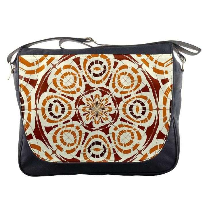 Brown And Tan Abstract Messenger Bags