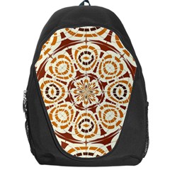 Brown And Tan Abstract Backpack Bag by linceazul