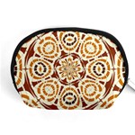 Brown And Tan Abstract Accessory Pouches (Medium)  Front