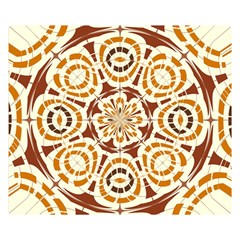 Brown And Tan Abstract Double Sided Flano Blanket (small)  by linceazul