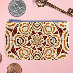 Brown And Tan Abstract Large Coin Purse by linceazul