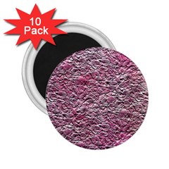 Leaves Pink Background Texture 2 25  Magnets (10 Pack)  by Nexatart