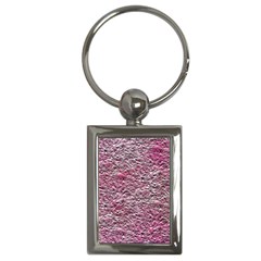 Leaves Pink Background Texture Key Chains (rectangle)  by Nexatart