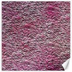 Leaves Pink Background Texture Canvas 12  X 12   by Nexatart