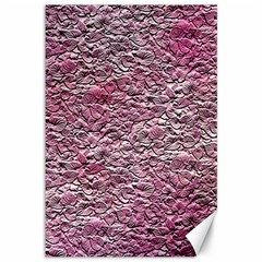 Leaves Pink Background Texture Canvas 12  X 18   by Nexatart