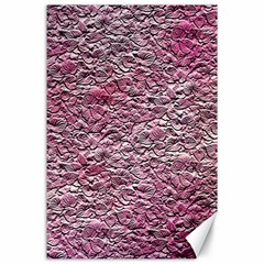 Leaves Pink Background Texture Canvas 24  X 36  by Nexatart