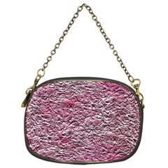 Leaves Pink Background Texture Chain Purses (one Side)  by Nexatart