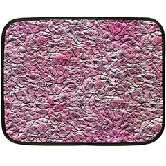 Leaves Pink Background Texture Fleece Blanket (mini) by Nexatart