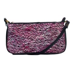 Leaves Pink Background Texture Shoulder Clutch Bags by Nexatart