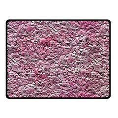 Leaves Pink Background Texture Fleece Blanket (small) by Nexatart