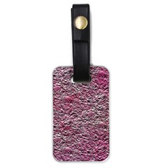 Leaves Pink Background Texture Luggage Tags (one Side)  by Nexatart