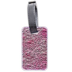 Leaves Pink Background Texture Luggage Tags (two Sides) by Nexatart