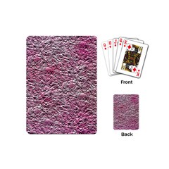 Leaves Pink Background Texture Playing Cards (mini)  by Nexatart