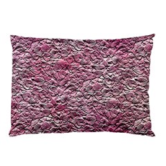 Leaves Pink Background Texture Pillow Case (two Sides) by Nexatart