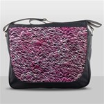 Leaves Pink Background Texture Messenger Bags Front