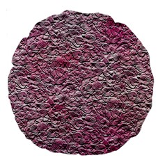 Leaves Pink Background Texture Large 18  Premium Round Cushions by Nexatart