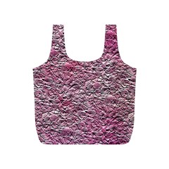 Leaves Pink Background Texture Full Print Recycle Bags (s)  by Nexatart