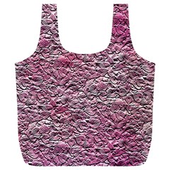 Leaves Pink Background Texture Full Print Recycle Bags (l)  by Nexatart