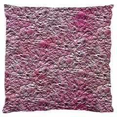 Leaves Pink Background Texture Standard Flano Cushion Case (two Sides)