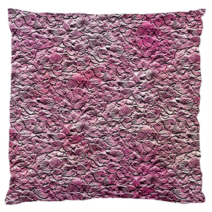 Leaves Pink Background Texture Standard Flano Cushion Case (Two Sides)