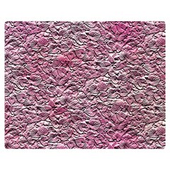 Leaves Pink Background Texture Double Sided Flano Blanket (medium)  by Nexatart