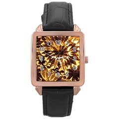 Mussels Lamp Star Pattern Rose Gold Leather Watch  by Nexatart