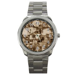 Color Abstract Background Textures Sport Metal Watch by Nexatart