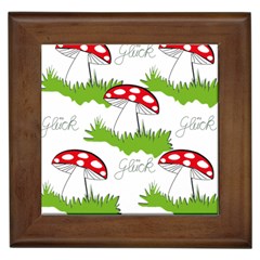 Mushroom Luck Fly Agaric Lucky Guy Framed Tiles by Nexatart