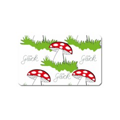 Mushroom Luck Fly Agaric Lucky Guy Magnet (name Card) by Nexatart