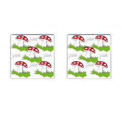 Mushroom Luck Fly Agaric Lucky Guy Cufflinks (square) by Nexatart