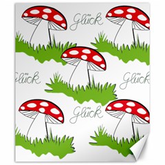 Mushroom Luck Fly Agaric Lucky Guy Canvas 20  X 24   by Nexatart