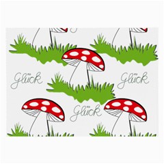 Mushroom Luck Fly Agaric Lucky Guy Large Glasses Cloth by Nexatart