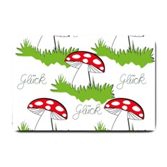 Mushroom Luck Fly Agaric Lucky Guy Small Doormat  by Nexatart