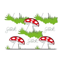 Mushroom Luck Fly Agaric Lucky Guy Plate Mats by Nexatart