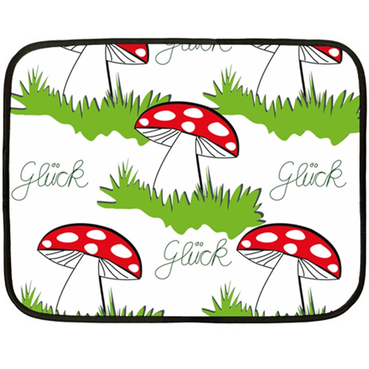 Mushroom Luck Fly Agaric Lucky Guy Double Sided Fleece Blanket (Mini) 