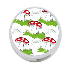 Mushroom Luck Fly Agaric Lucky Guy 4-port Usb Hub (one Side) by Nexatart