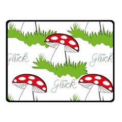 Mushroom Luck Fly Agaric Lucky Guy Fleece Blanket (small) by Nexatart