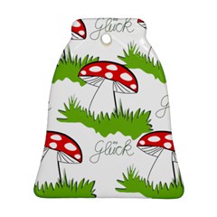 Mushroom Luck Fly Agaric Lucky Guy Bell Ornament (two Sides) by Nexatart