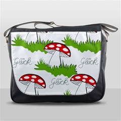 Mushroom Luck Fly Agaric Lucky Guy Messenger Bags by Nexatart