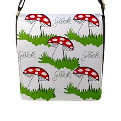 Mushroom Luck Fly Agaric Lucky Guy Flap Messenger Bag (l)  by Nexatart