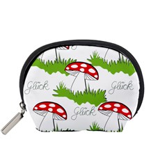 Mushroom Luck Fly Agaric Lucky Guy Accessory Pouches (small)  by Nexatart