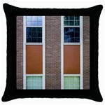 Pattern Symmetry Line Windows Throw Pillow Case (Black) Front