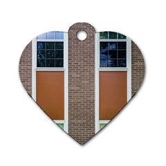 Pattern Symmetry Line Windows Dog Tag Heart (two Sides) by Nexatart